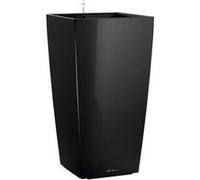 Pot de fleur LECHUZA Cubico Premium 40 - kit complet, noir brillant Noir G