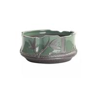 Pot de fleur lotus en céramique sans trou pour aquarium de style chinois adapté pour salle d'étude, chambre, entrée, etc. Aquarium en verre