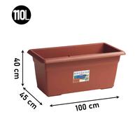 Pot de Fleur Mediterraneo CM 100 Brun Stefanplast