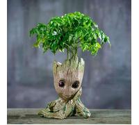 Pot de fleur mignon bébé Groot pour plantes succulentes ou cactus - Pot à crayons pour la maison, décoration intérieure de bureau