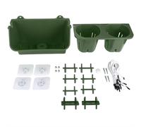 Pot De Fleur Mural Pour Balcon, Verdissement, Conteneur De Plantes Suspendu, BoîTe De Plantation, DéCor (Vert Foncé)