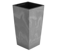 Pot De Fleur Plastique Haut Cache Pot Gris 35 L Aspect Béton Boite A Fleur H 550 Mm Avec Insert 14 L Multicolore