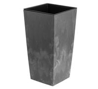Pot De Fleur Plastique Haut Cache Pot Gris Clair 16,3 L Aspect Béton Boite A Fleur H 420 Mm Avec Insert 8 L Multicolore