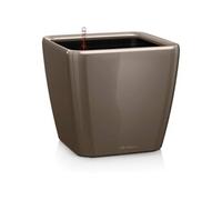 Pot de fleur Quadro Premium LS 50 - kit complet, taupe brillant