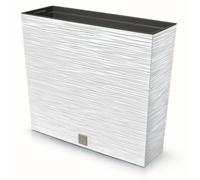 Pot de fleur rectangulaire blanc BOTLE L 58 cm - résistant aux intempéries et aux UV