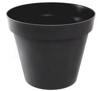 Pot de fleur Rond Ø 30 cm - EDA - Toscane - 10 L - Intérieur/Extérieur - Ø 29,5 x H.24 cm - Gris Anthracite