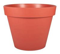 EDA Plastiques – Pot de fleur rond Toscane – Ø 30 cm, 10L, intérieur/extérieur – Orange terre battue