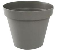 Pot de fleur Rond Ø 30 cm - EDA - Toscane - 10 L - Intérieur/Extérieur - Ø 29,5 x H.24 cm - Taupe