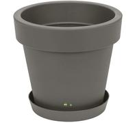 Pot De Fleur Rond Cache Pot 13,5 X 12 Cm En Plastique Gris Pot De Plantes Pot D'intérieur Et D'extérieur Multicolore