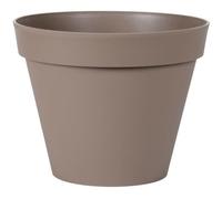 Pot de fleur Rond - EDA - Toscane- 23 L - Intérieur/Extérieur - Ø 40 x H.32 cm - Taupe
