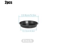 Pot De Fleur Rond En Pp Pour Plantes Succulentes,Plateaux Bruts S/05,Plateaux Pour Plantes En Amaran,Décoration De Jardin Domestique,Noir,4,6,7,8/10,2 Pièces - Type 4 Inch