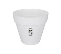 Pot De Fleur Rond Loft Urban Avec Roues Ø 60 X H.53 Cm - Blanc Gris