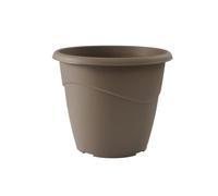 Pot de fleurs EDA Plastiques coloris taupe en plastique Ø.40 x H.33,7 cm contenance 23 L