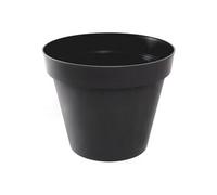 EDA Pot de fleur rond Toscane 10 L - Gris anthracite - Ø 30 cm - Résistant au gel et aux UV