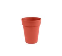 EDA Plastiques Vase mi-haut Rond Toscane Ø 44 cm 50 L Pré-percé orange terre battue