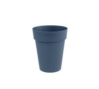EDA Plastiques – Vase mi-haut rond Toscane – Ø 44 x H. 53 cm – 50 L – Pré-percé – Bleu Jean