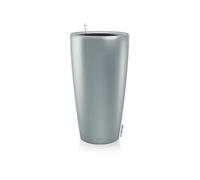 Pot de fleur Rondo Premium 40 - LEC - Kit complet - Argent métallisé - Hauteur 75 cm - Matieres polypropylene