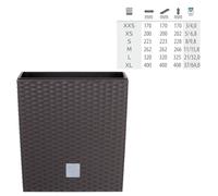 Prosperplast Pot de fleurs RATO LOW DRTS225L + insert aspect rotin Umbra
