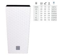 Pot de fleur Rotin Optique Haut Trapèze Décoration 7 Taille 4 Couleurs av Insert