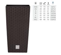Marmite Rato de 7,2 litres avec insert 17 x 17 x 32,4 cm en couleur ocre foncé