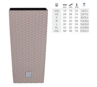 Pot de fleur Rotin Optique Haut Trapèze Décoration 7 Taille 4 Couleurs av Insert