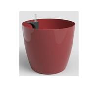 Pot de fleur San Remo 30 cm rouge foncé brillant réserve d'eau 0,82 L