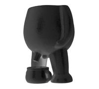 Pot de Fleur Succulent, Pot de Plante Juteuse Innovante Simulation Amusante en Acier Inoxydable pour Le Bureau (Black)