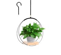 Pot de Fleur Suspendu Panier Suspendu en MéTal 30X30cm noir Suspension Plante Pots de Fleurs à Suspendre Pot Plante IntéRieur,Convient Aux Murs/Plafonds(L'Exclusion des Pots de Fleurs et des Plantes)