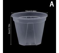 Pot De Fleur Transparent Orchidée Avec Trous Pour Bureau À Domicile,Jardinière Transparente Avec Escalpp,10cm,12cm,14cm,1pc - Type A