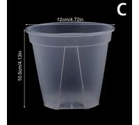 Pot De Fleur Transparent Orchidée Avec Trous Pour Bureau À Domicile,Jardinière Transparente Avec Escalpp,10cm,12cm,14cm,1pc - Type C