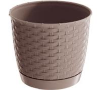pot de fleurs 25cm RATOLLA ROUND DRLO250-7529U mocca plastique PROSPERPLAST