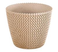 Pot de Fleurs 3 L SPLOFY Eco Wood de 18,7 x 18,7 x 15,8 cm, Ocre