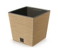 pot de fleurs 30cm FURU SQUARE LOW ECO WOOD DFS300W-4665W naturo plastic PROSPERPLAST