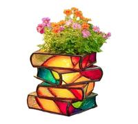 Pot de fleurs | 6,89 x 3,94 x 5,91 pouces Livre en résine Fleur de fleurs | Vase de jardin décoratif 3D mignon pour la décoration des amateurs de livres de décoration VRAI MAISON AFFICHAGE DE PATIO