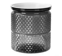 Pot de fleurs à arrosage automatique pour l'intérieur avec capacité de réservoir supportant jusqu'à deux semaines d'humidité ininterrompue (gris transparent)