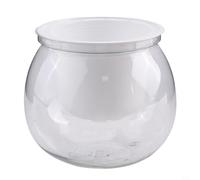 Pot de fleurs à arrosage automatique pour plantes grasses, mini rond blanc avec coton pour décoration intérieure, maison, jardin, 10,5 x 11 cm (A)