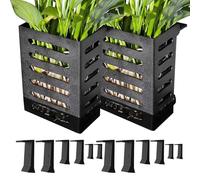 Pot de fleurs à suspendre pour aquarium - Avec trou - Jardinières suspendues sans bord - Décorations pour cultivées, crevettes, poissons, 13 x 9 x 4 cm