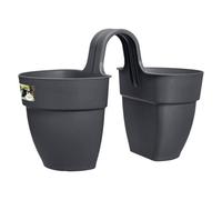 Pot de fleurs - anthracite - balcon extérieur - 38.4 x 20.5 x 26.5 cm Elho