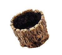 Pot de fleurs artificielles en bois flotté pour plantes grasses - Sculpture rustique - Cactus - Pots de fleurs pour petites plantes, arrangements floraux, petits pots de plantes