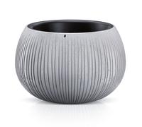 Pot de fleurs aspect béton DKB240 avec insert jardinière pot de plantation gris