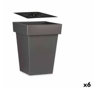 Pot de fleurs auto-arrosant Ibergarden 87949 Plastique gris 37 x 51 x 37 cm (6 unités)
