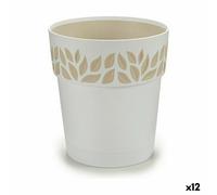 Pot de fleurs auto-arrosant Stefanplast Cloe Blanc Plastique 15 x 15 x 15 cm (12 pièces)