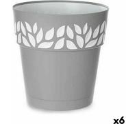 Pot de fleurs auto-arrosant Stefanplast Cloe Gris Plastique 29 x 29 x 29 cm (6 pièces)