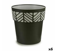 Pot de fleurs auto-arrosant Stefanplast Orfeo Anthracite Plastique 29 x 29 x 29 cm (6 pièces)