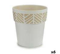 Pot de fleurs auto-arrosant Stefanplast Orfeo Blanc Plastique 25 x 25 x 25 cm (6 pièces)