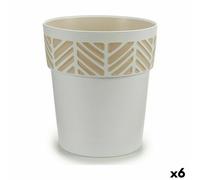 Pot de fleurs auto-arrosant Stefanplast Orfeo Blanc Plastique 29 x 29 x 29 cm (6 pièces)