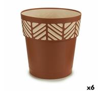 Pot de fleurs auto-arrosant Stefanplast Orfeo terre cuite plastique 25 x 25 x 25 cm (6 pièces)