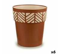 Pot de fleurs auto-arrosant Stefanplast Orfeo terre cuite plastique 29 x 29 x 29 cm (6 pièces)