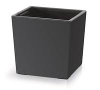 Pot de fleurs avec bac intérieur Prosperplast 2in1 Cache-pot Plastique Carré 29,5 cm x 29,5 cm x 29 cm (Anthracite)