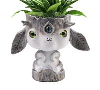 Pot de Fleurs avec des créatures fantastiques, Pot de Fleurs avec des créatures extraterrestres | Pot de Fleurs en résine Pot de Extraterrestre,Jardinière créative pour succulentes avec